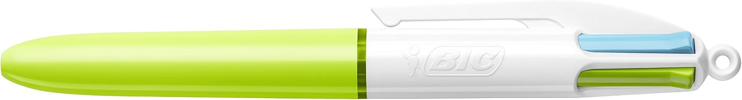 Detalle de BIC 4 Couleurs Mini – Stylos-bille rétractables, Pointe moyenne 1,0 mm, blister 3