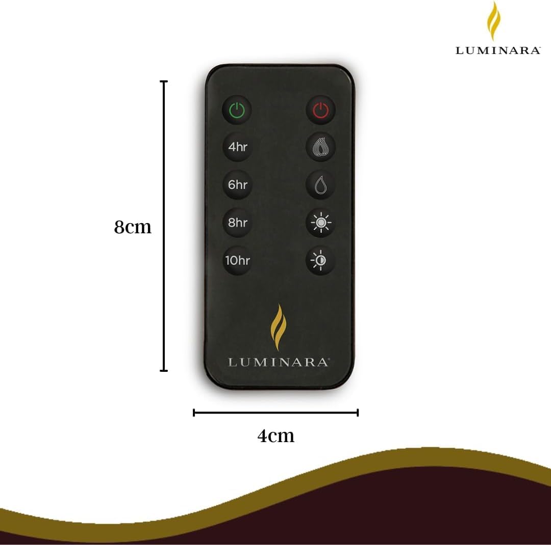 Thumbnail 3 de Luminara set of 3 ivory flame effect real wax LED pillar candles with remote control