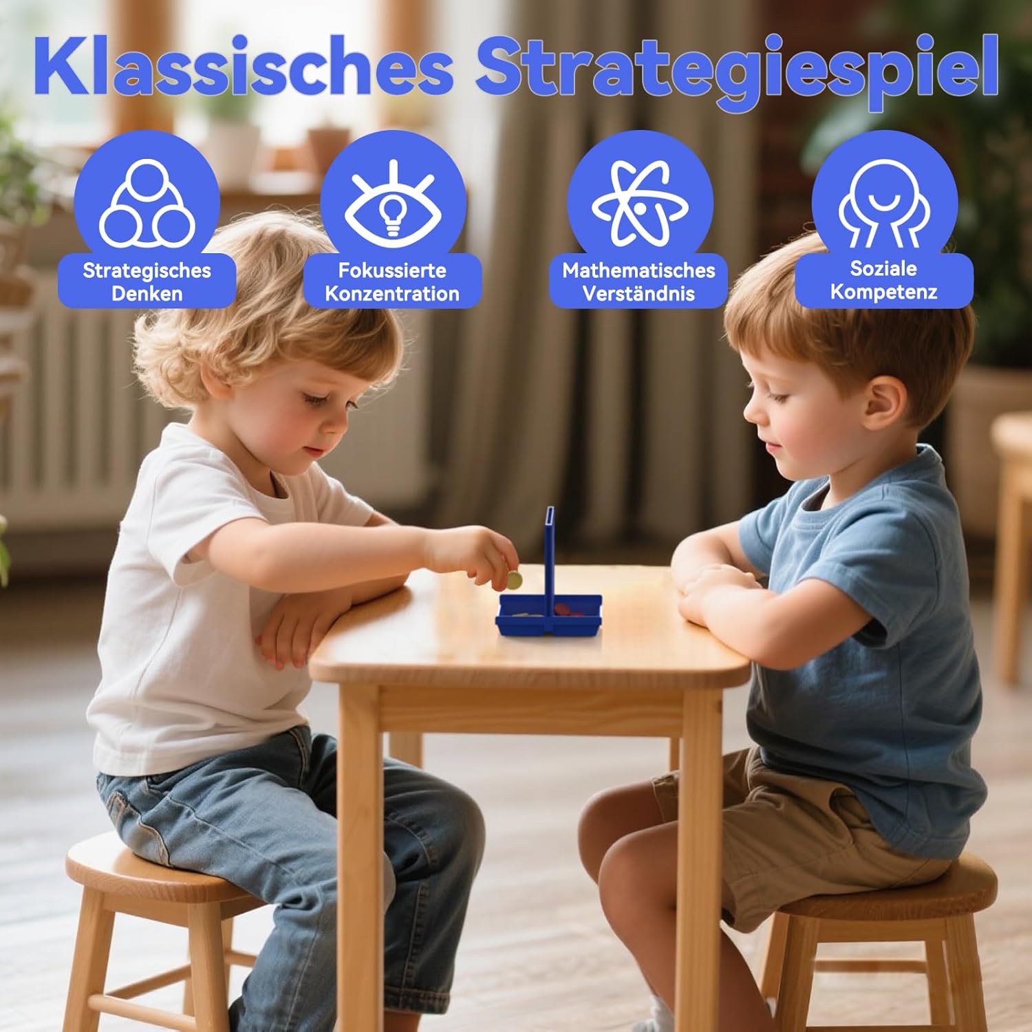Detalle de Pup Go „4 in einer Reihe“ im Taschenformat – Strategiespiel für 2 Spieler ab 3 Jahren