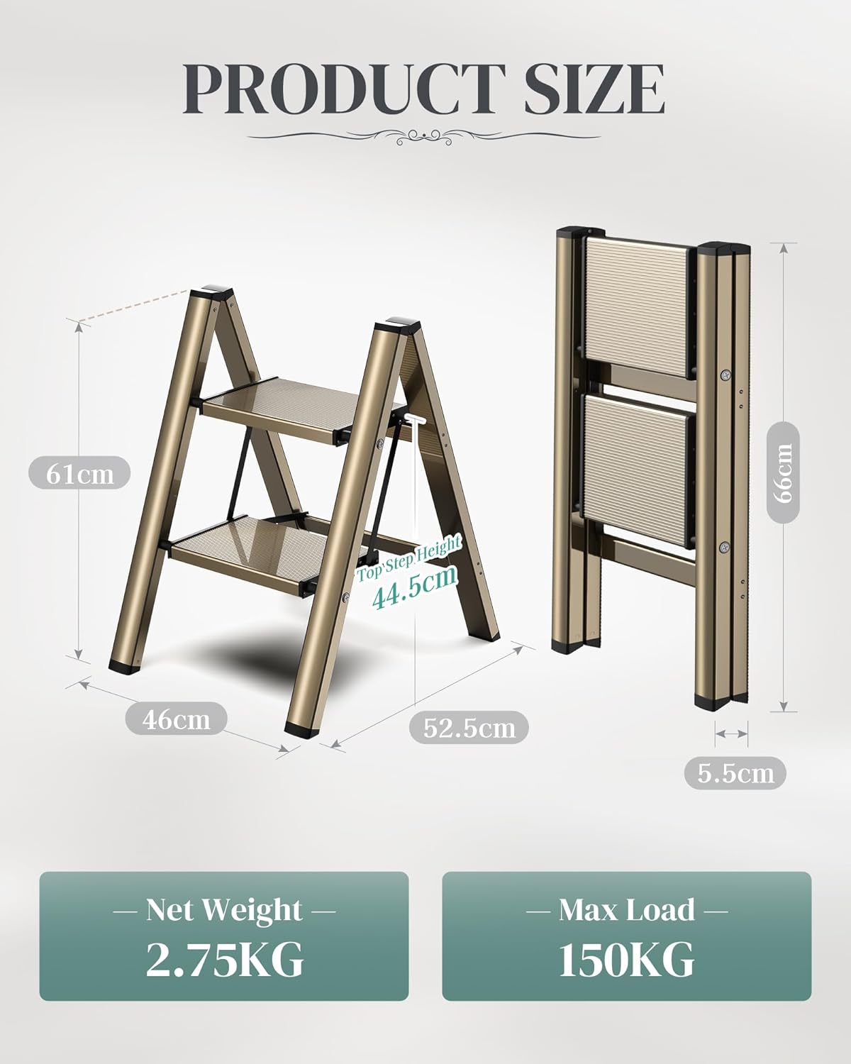 Thumbnail 5 de GameGem 2 Step Ladder 150 KG capacity 🪜