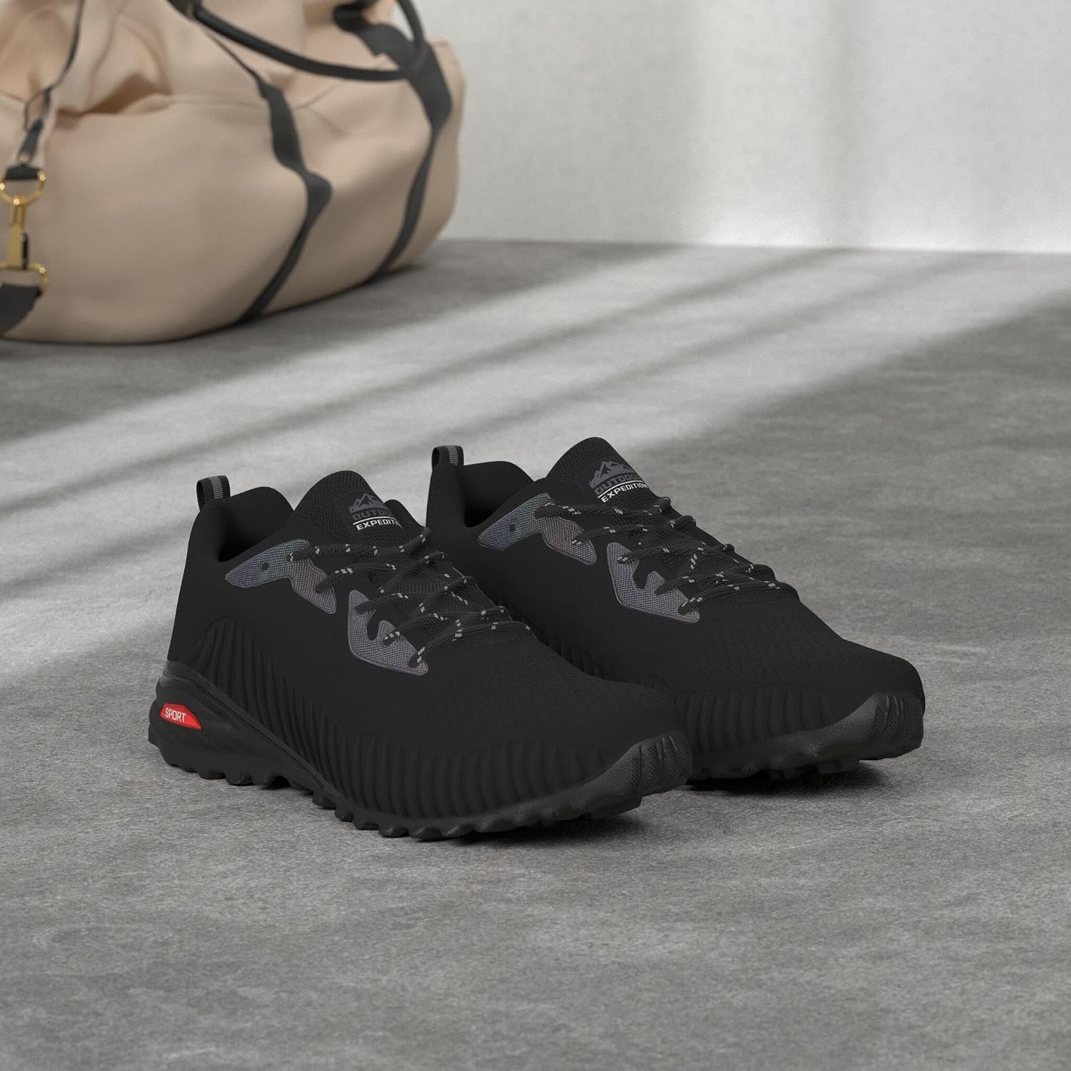 Detalle de Kricely Men's Trail Running Shoes: Lightweight Breathable Footwear for Outdoor Adventures