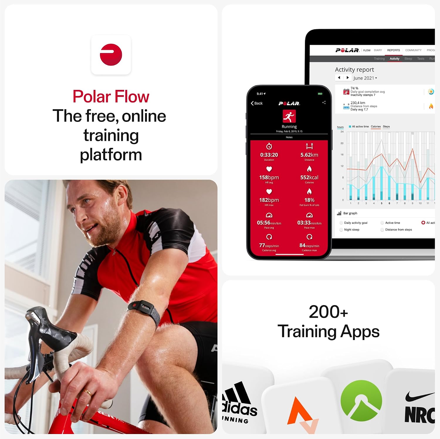Detalle de Polar Verity Sense optical heart rate monitor armband for sport (ANT+ & dual Bluetooth) – waterproof HR sensor