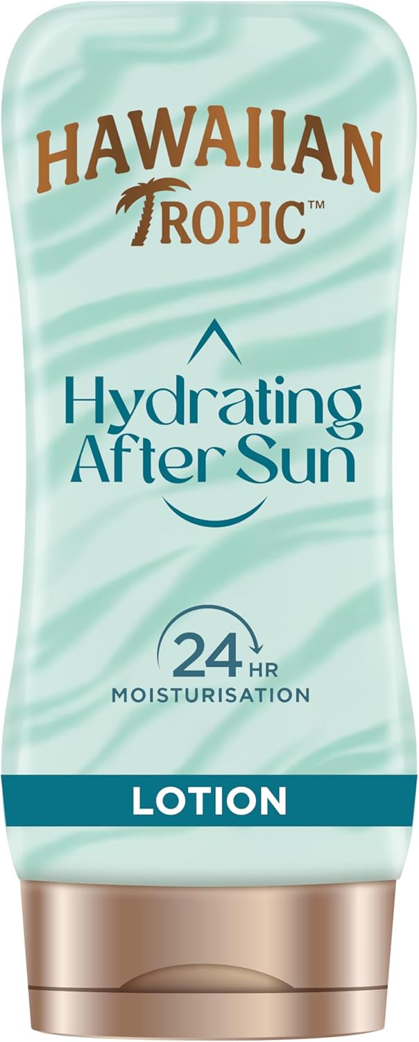 Detalle de Hawaiian Tropic Crema Doposole Idratante con Aloe, 180 ml: idratazione dopo sole per una pelle morbida e profumata