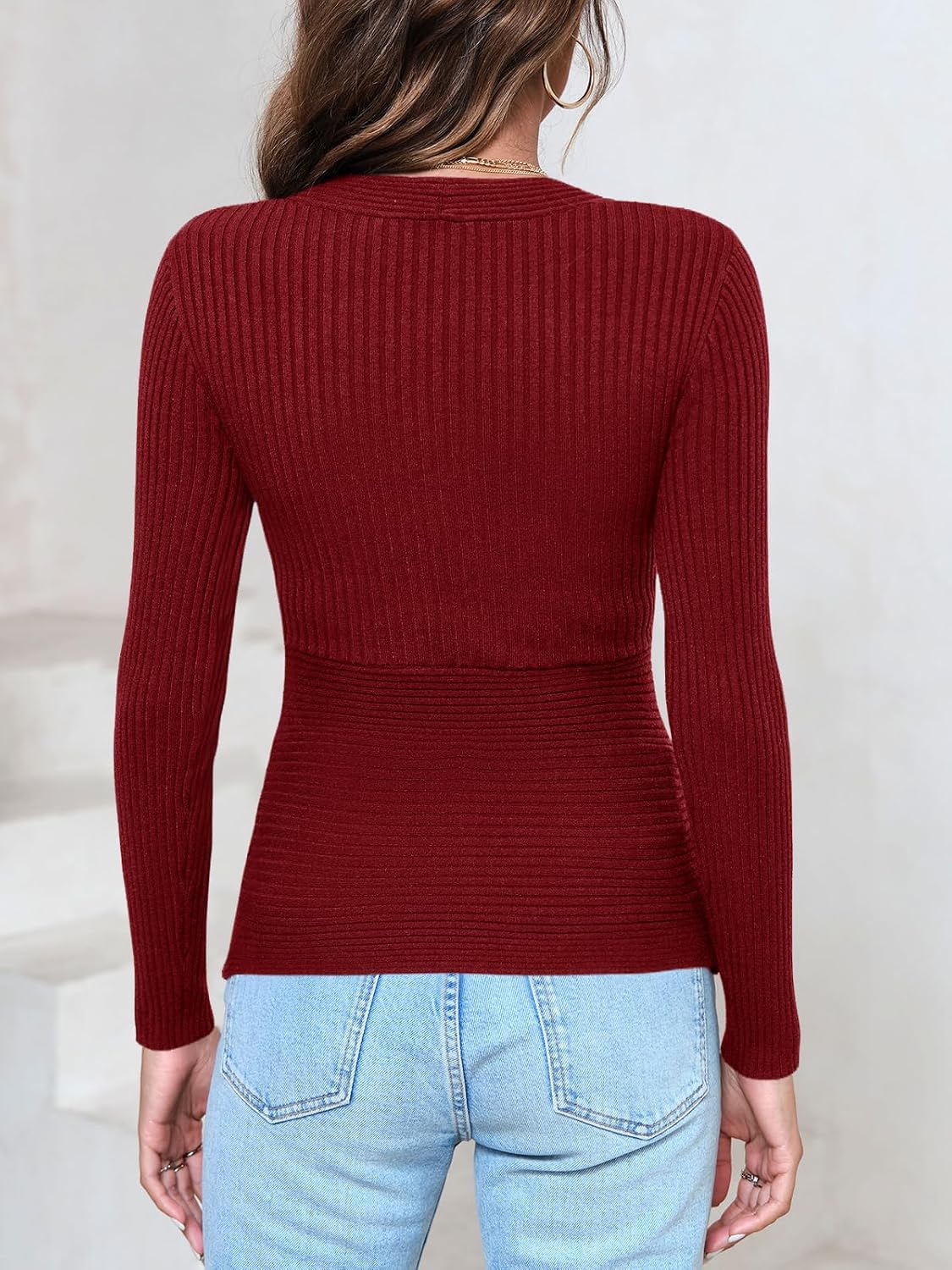 Thumbnail 2 de Wenrine Pull femme v profond maille