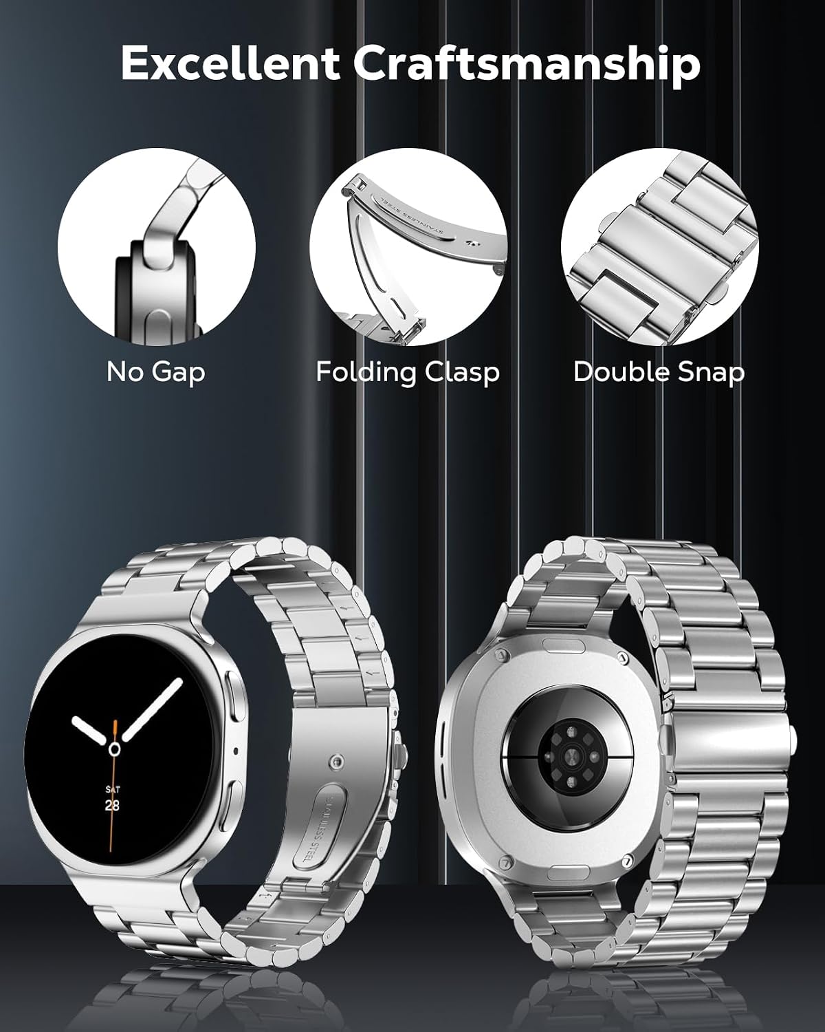 Detalle de Edelstahlarmband Galaxy Watch 8 140 bis 220 mm