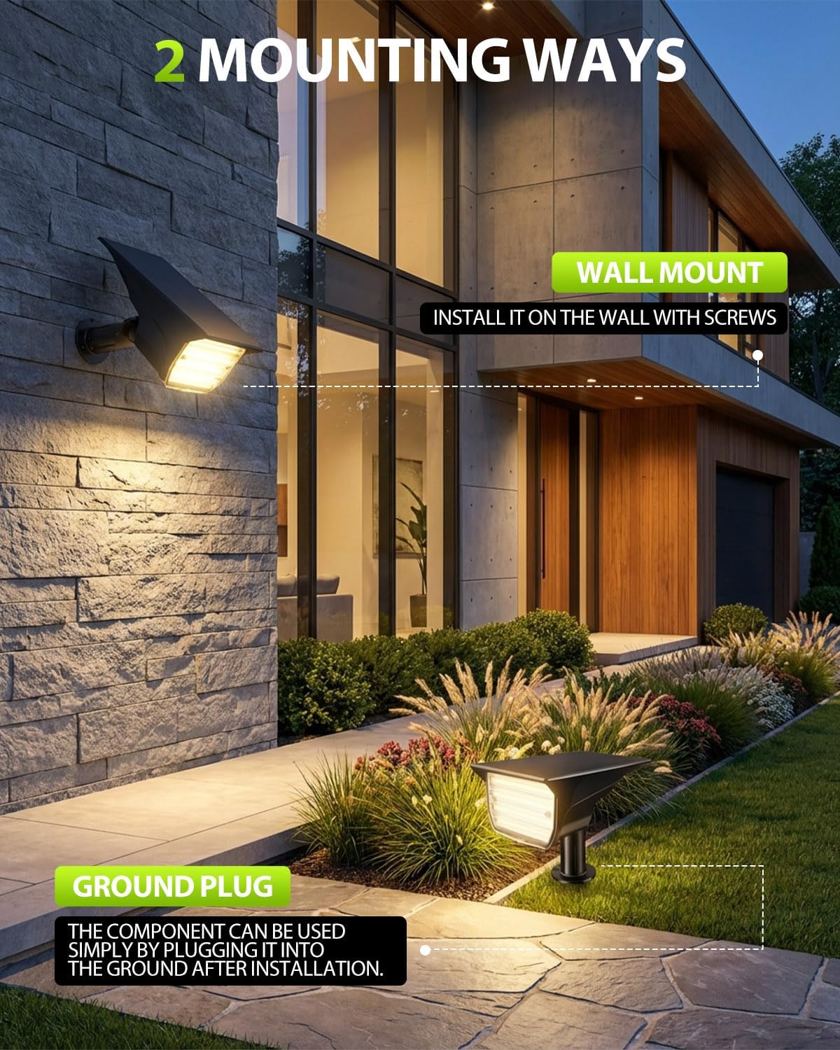 Thumbnail 4 de Maraiss 4 Pack Garden Lights Solar Powered with 28 LEDs