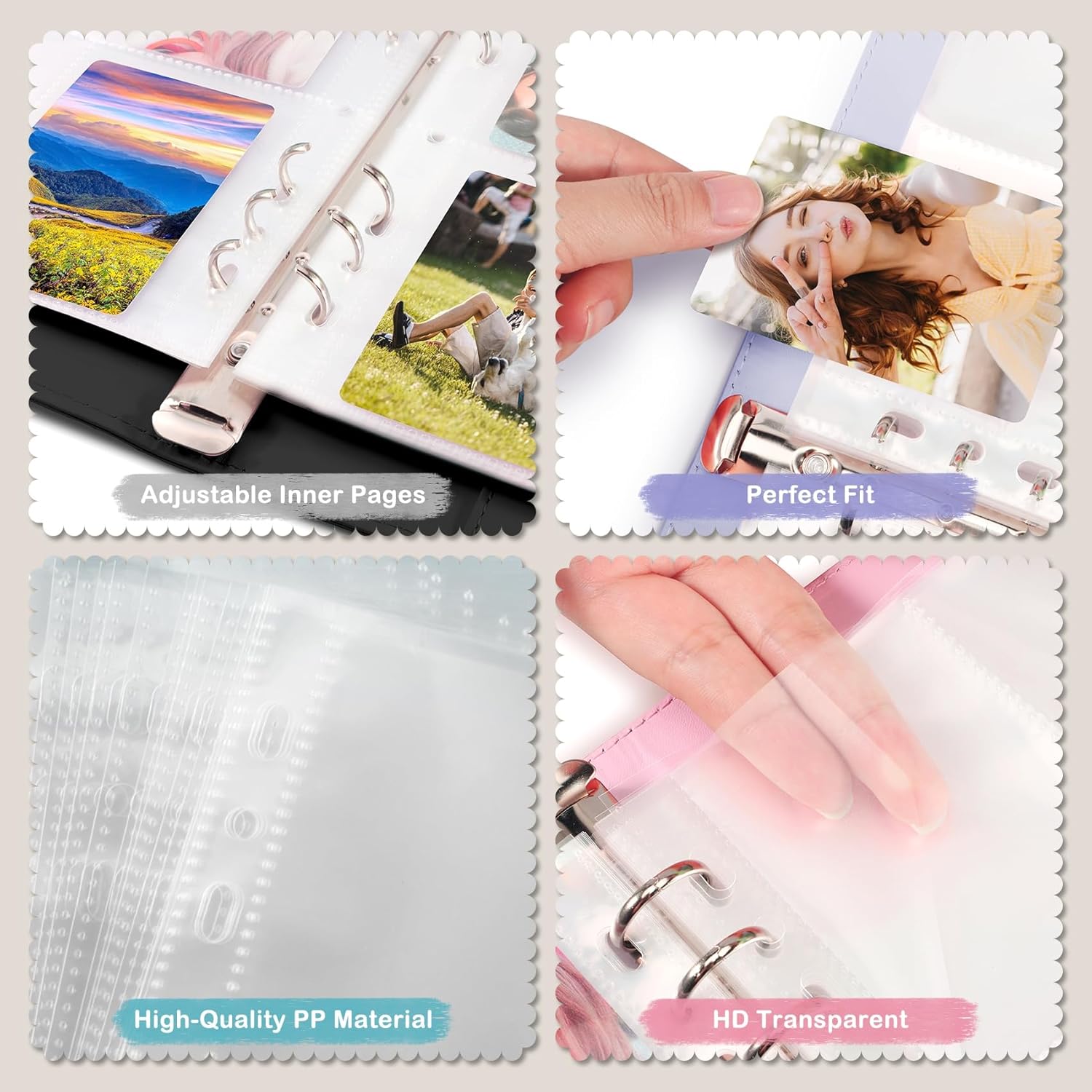 Thumbnail 3 de A5-Bindekarte Sammler mit 30 Pack 4-Pocket-Seiten und 6-Ring-Album (240 Kartenfächer) mit magnetischem Schnallenverschluss