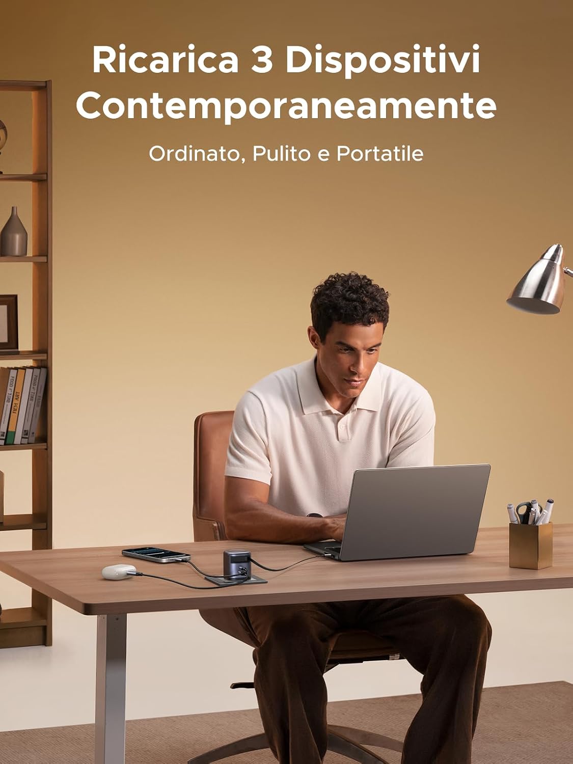 Detalle 2 de UGREEN Nexode Caricatore USB-C GaN 45W 3 in 1