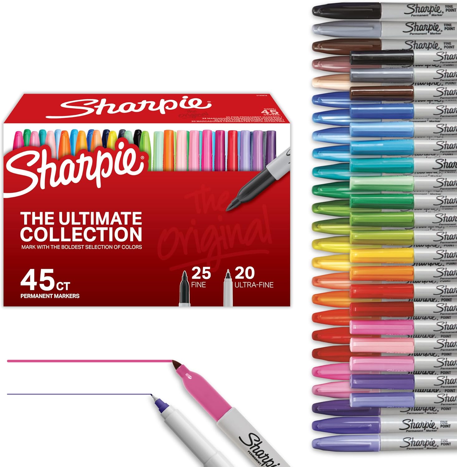 Detalle de Sharpie Permanent Markers, 45 Count