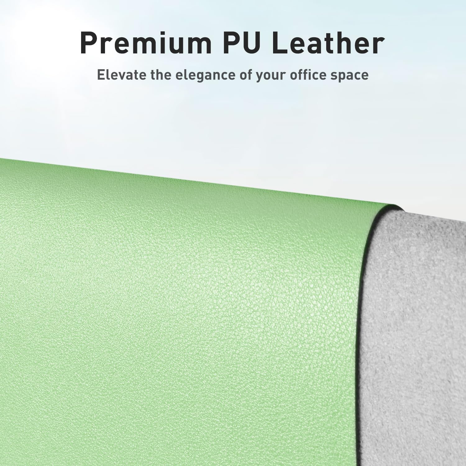 Detalle 2 de Aothia PU Leather Desk Pad, 23.6" x 13.7", Foam Green, Non-Slip Back