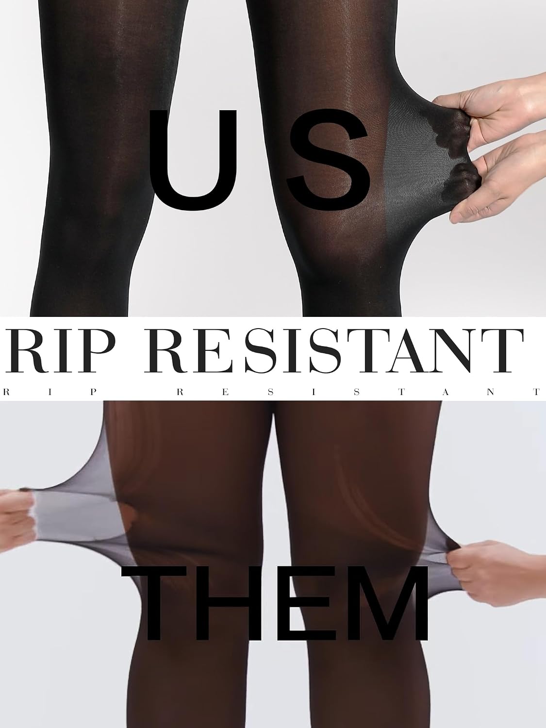 Detalle 2 de HOTBOSS Unbelievable Durability Tights, 40D Semi-Sheer High-Waist T-Crotch