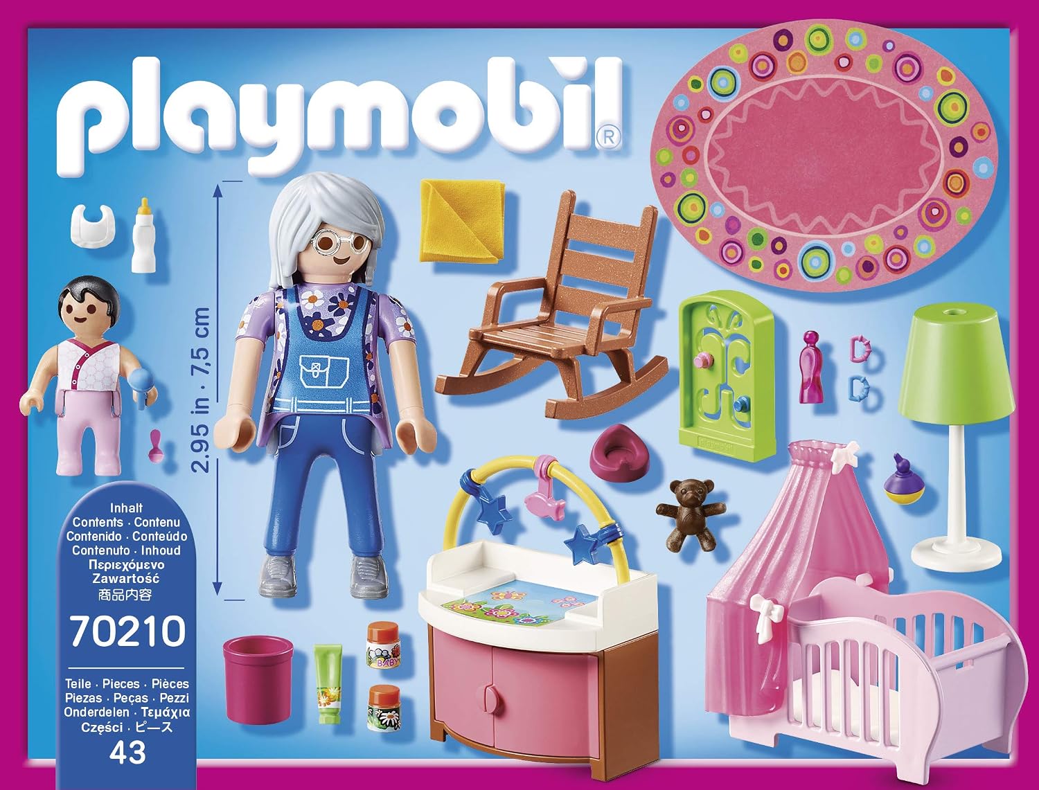 Detalle 2 de PLAYMOBIL Dollhouse 70210, Cameretta della bambina – 43 pezzi per età 4+