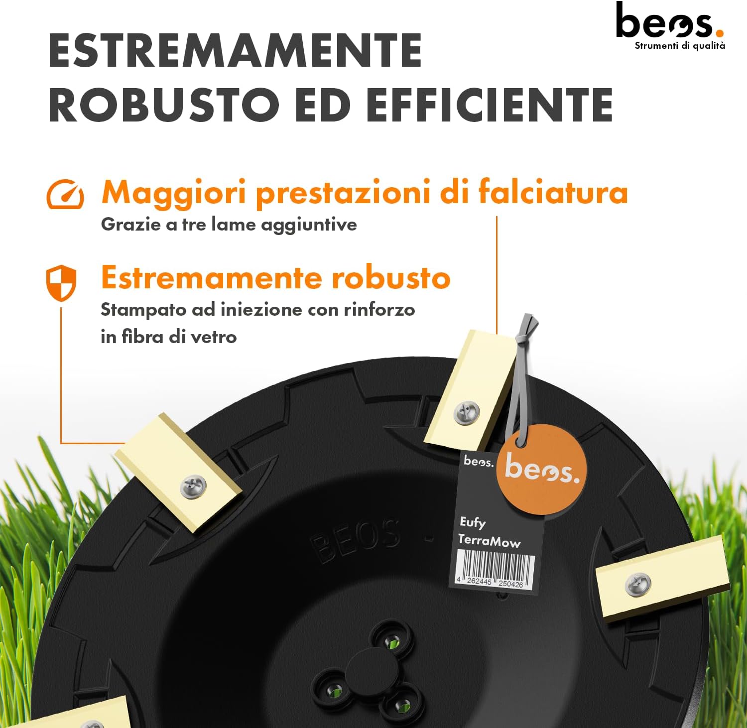 Thumbnail 4 de BEOS Disco lame per robot tosaerba premium (6 lame) da 190 mm per Eufy E15/E18 e TerraMow V600/V1000/S800/S1200