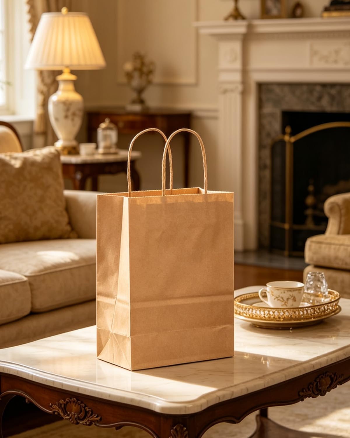 Thumbnail 6 de Gcardist 50-Pack Brown Paper Gift Bags with Handles (Medium, 10.6x8.3x4.3)