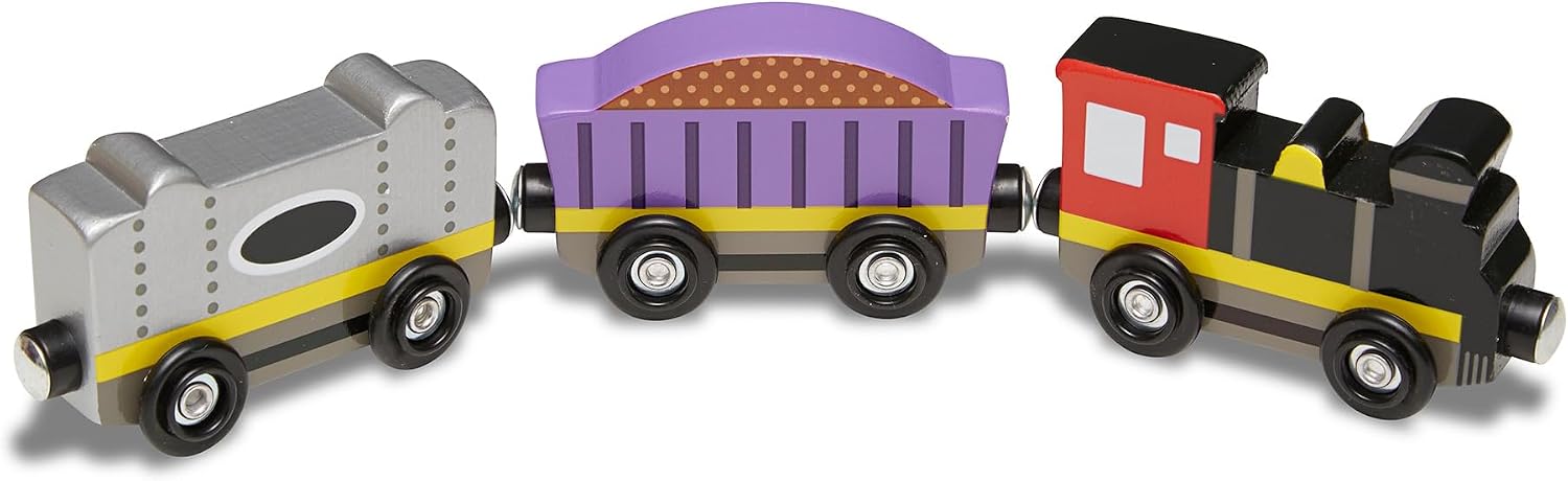 Detalle 2 de Melissa & Doug Wooden Train Cars 8-piece