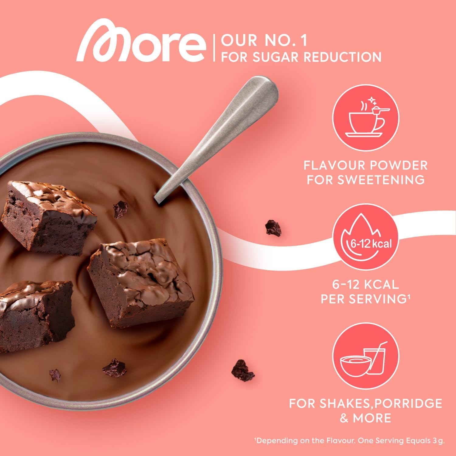 Thumbnail 1 de MORE Chunky Flavour Fudge Brownie 150 g 🍫