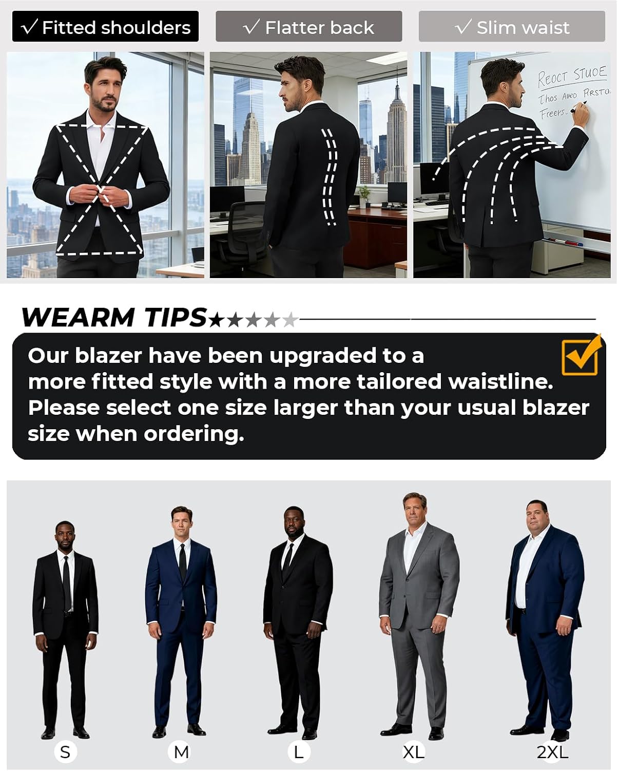 Thumbnail 5 de PJ PAUL JONES Lightweight Men's Sport Coat, Slim Fit, One-Button, Breathable