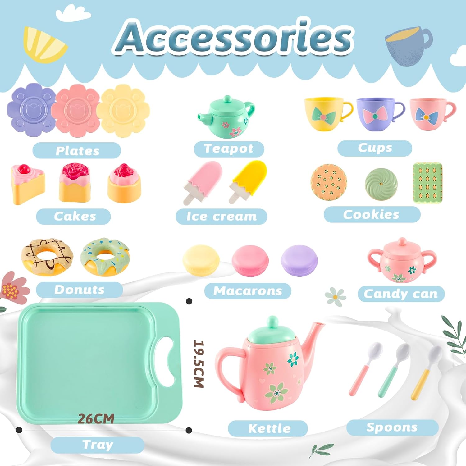 Thumbnail 4 de LINFUN KIDS Afternoon Tea Set for 3–5 Year Olds 🍽