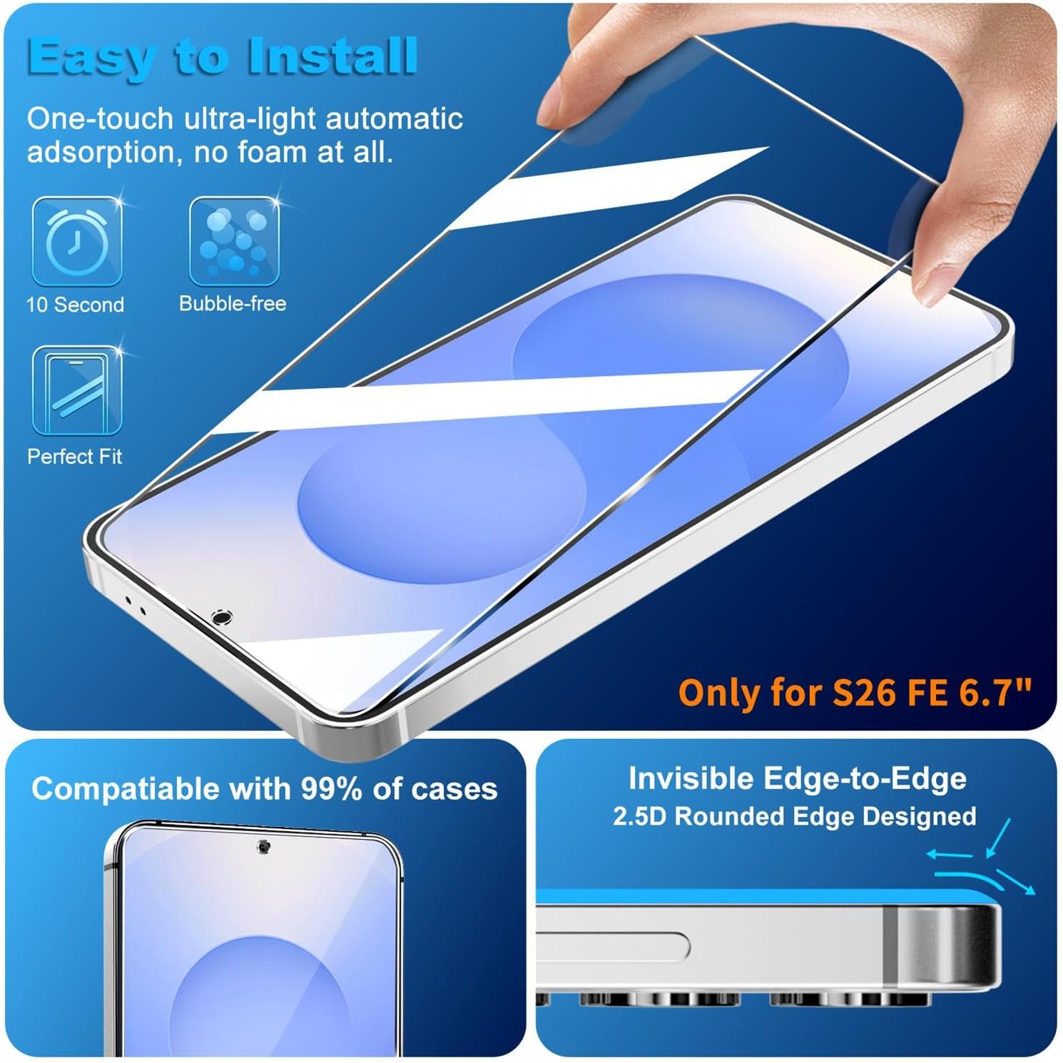 Detalle 2 de Firtstnow Screen Protector Set for Galaxy S26 FE