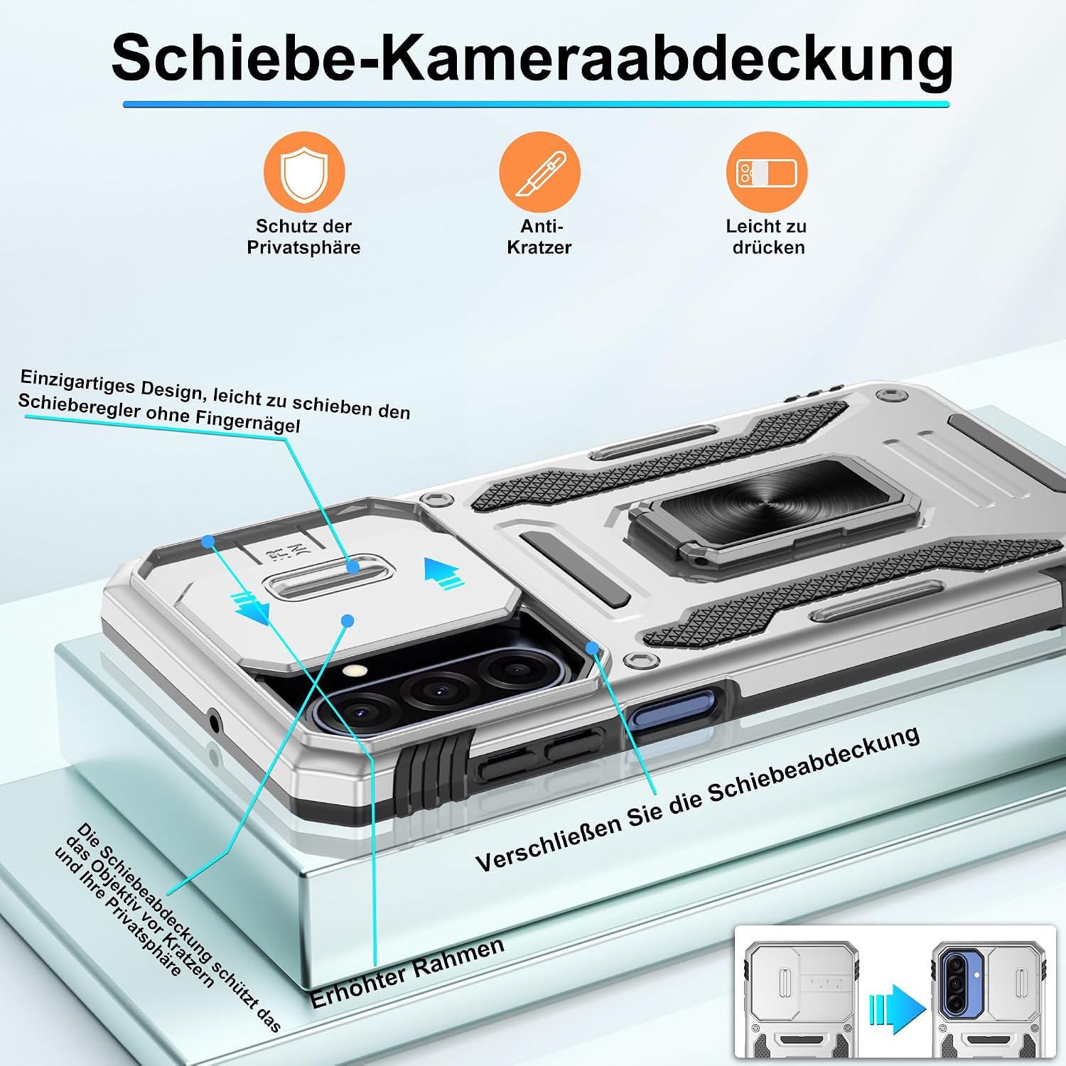 Detalle de Jshru Galaxy A17 5G Hülle mit 360° Schutz
