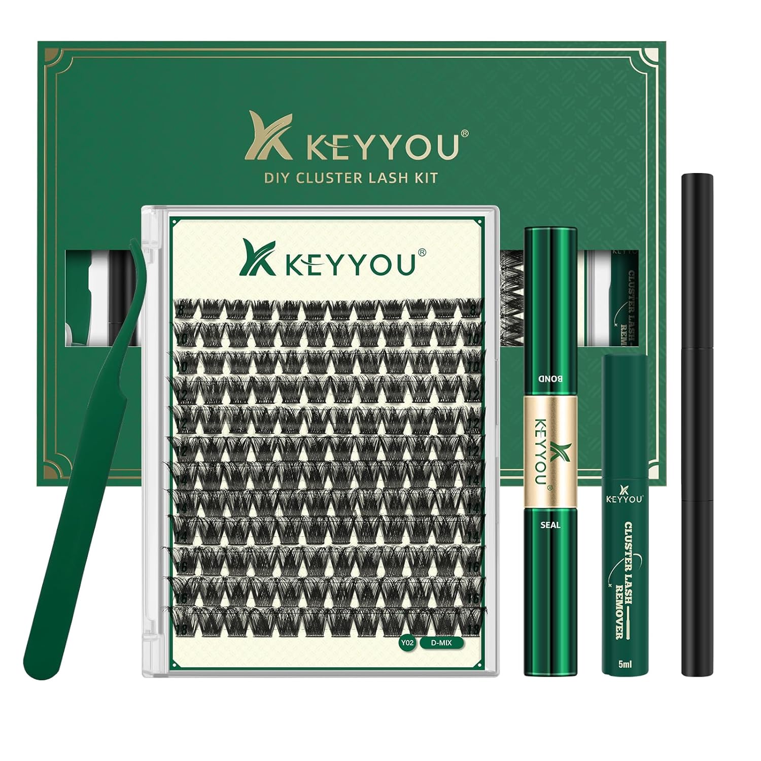 Detalle de KEYYOU Y02 Cluster Lashes 144pcs ๐