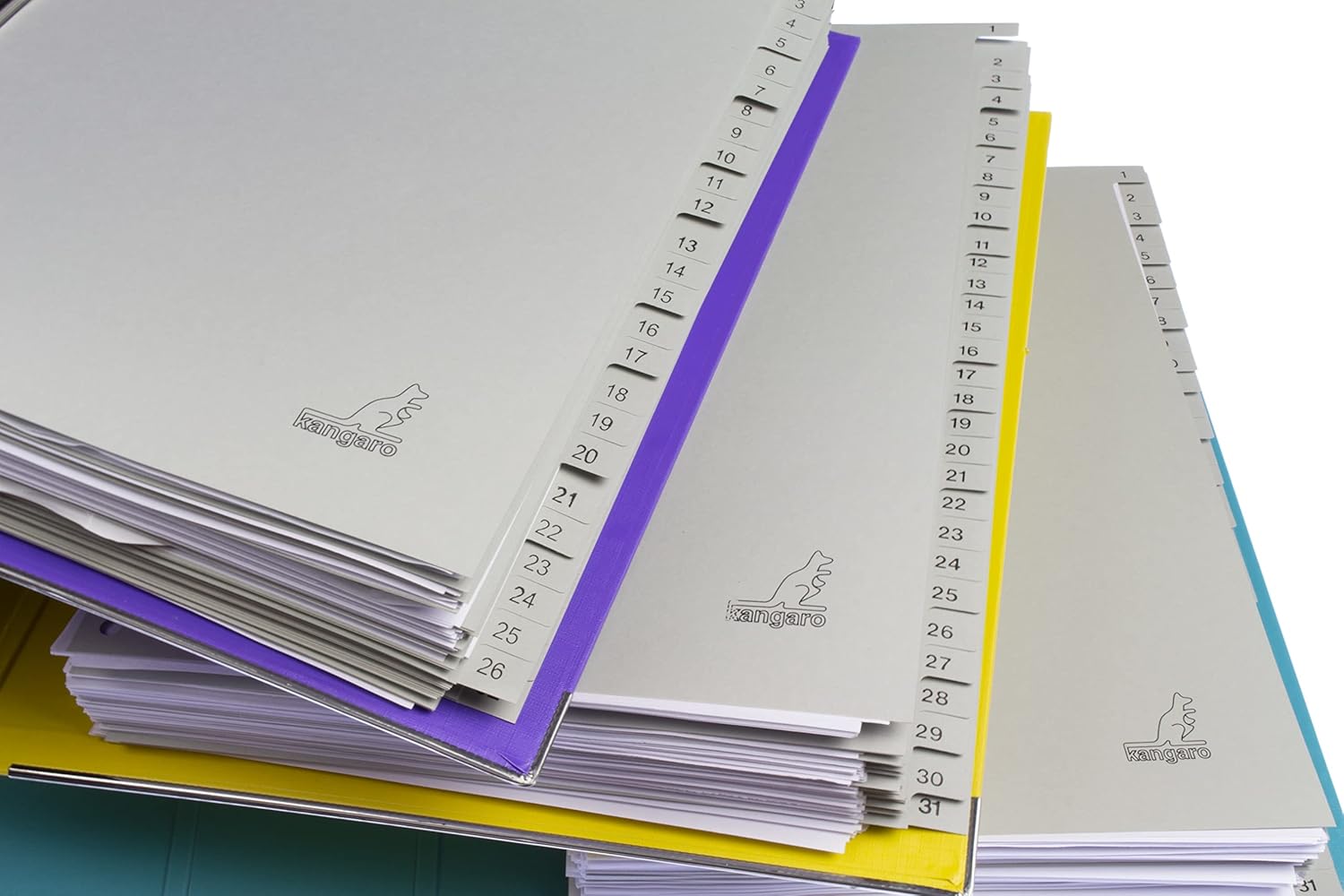 Thumbnail 4 de Kangaro Karton-Register DIN A4 Zahlen 1–52 – 52-teilig, 180 g/m² recycelter FSC Karton, Grau