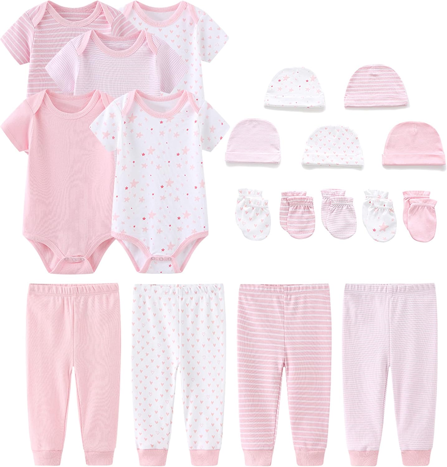 Detalle de Chamie Baby Outfits: Vests, Pants, Caps & Mittens Set for Newborns 0–6 Months