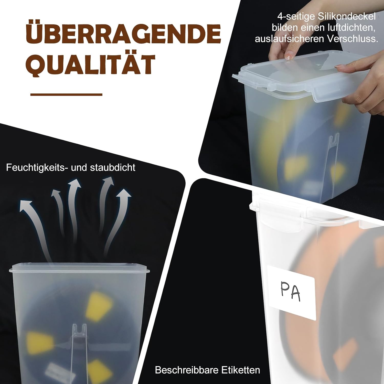 Detalle de bruwaa opbergdozen voor 3D-filament, 8 stuks van 4 liter