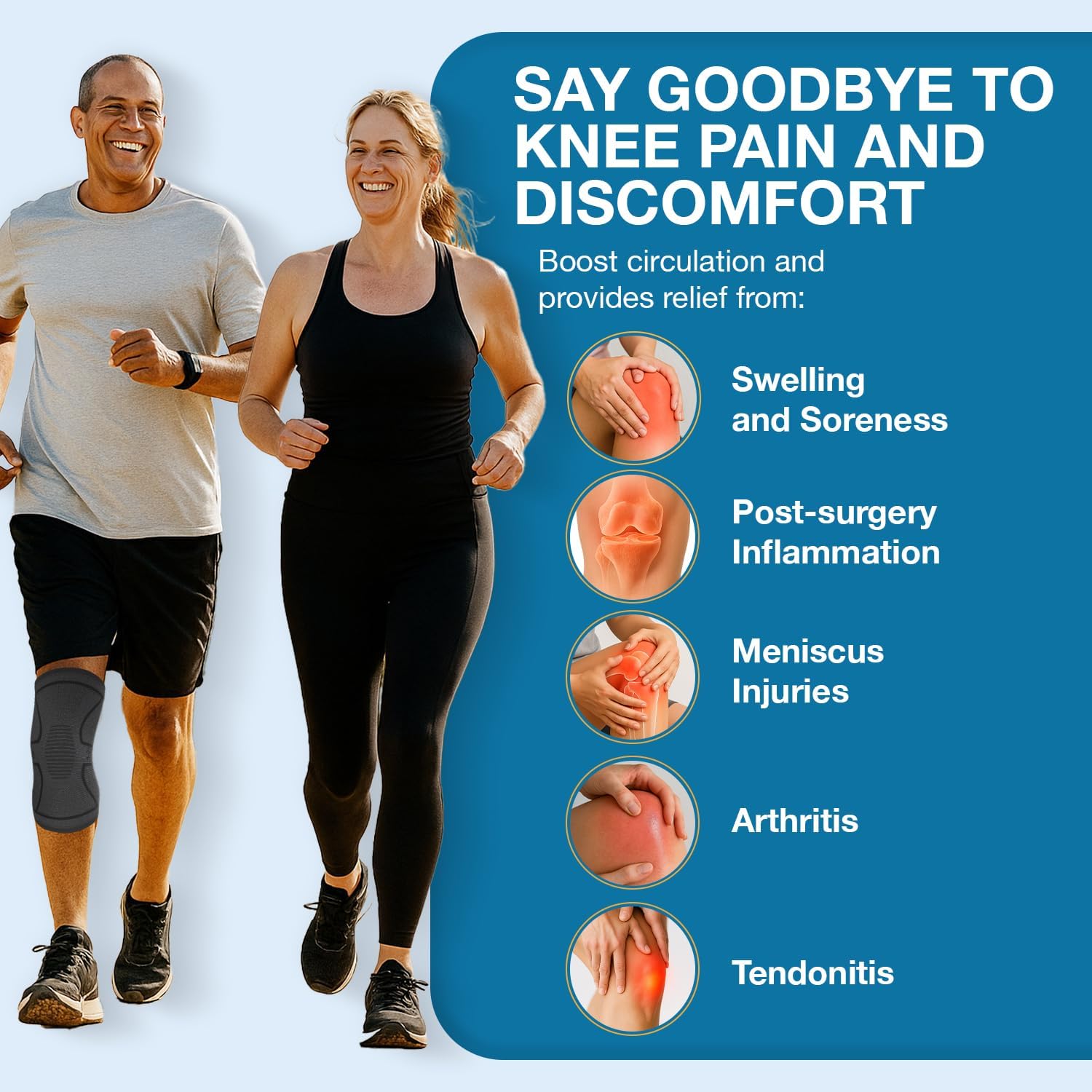 Thumbnail 2 de UFlex Athletics Knee Compression Sleeve for Arthritis, Swelling & Training Support