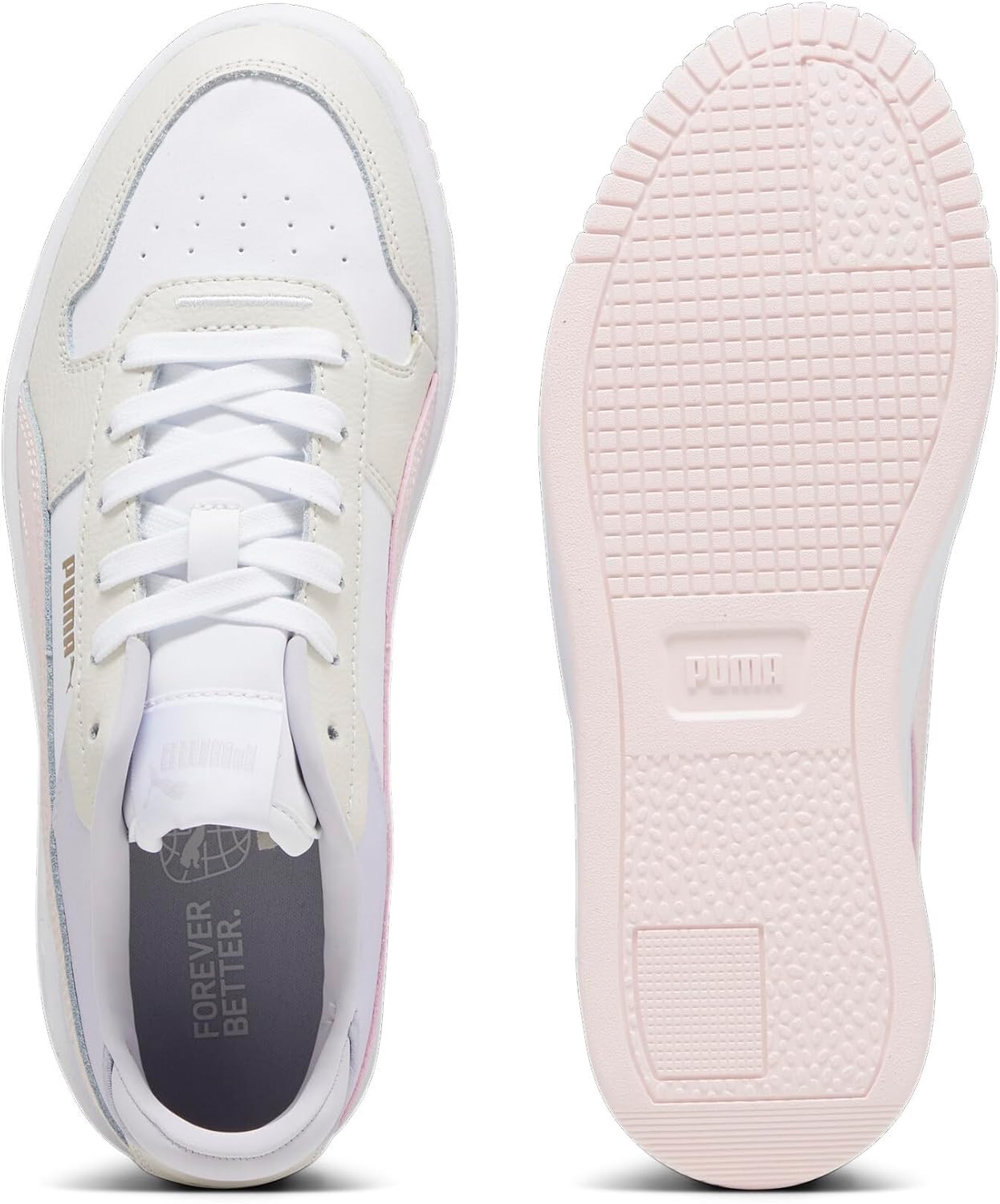 Thumbnail 5 de PUMA Women Carina Street: Scarpe da ginnastica bianche con dettagli Frosty Pink per taglia 37 EU