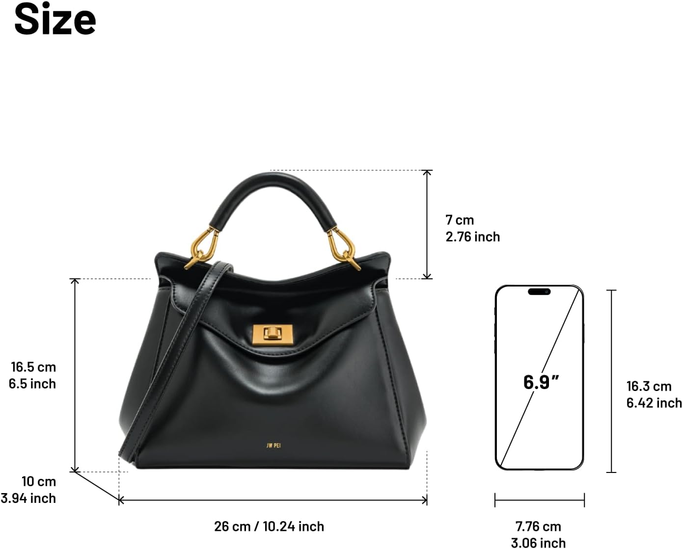 Thumbnail 3 de JW PEI Lucia Classic Top Handbag 10.24"