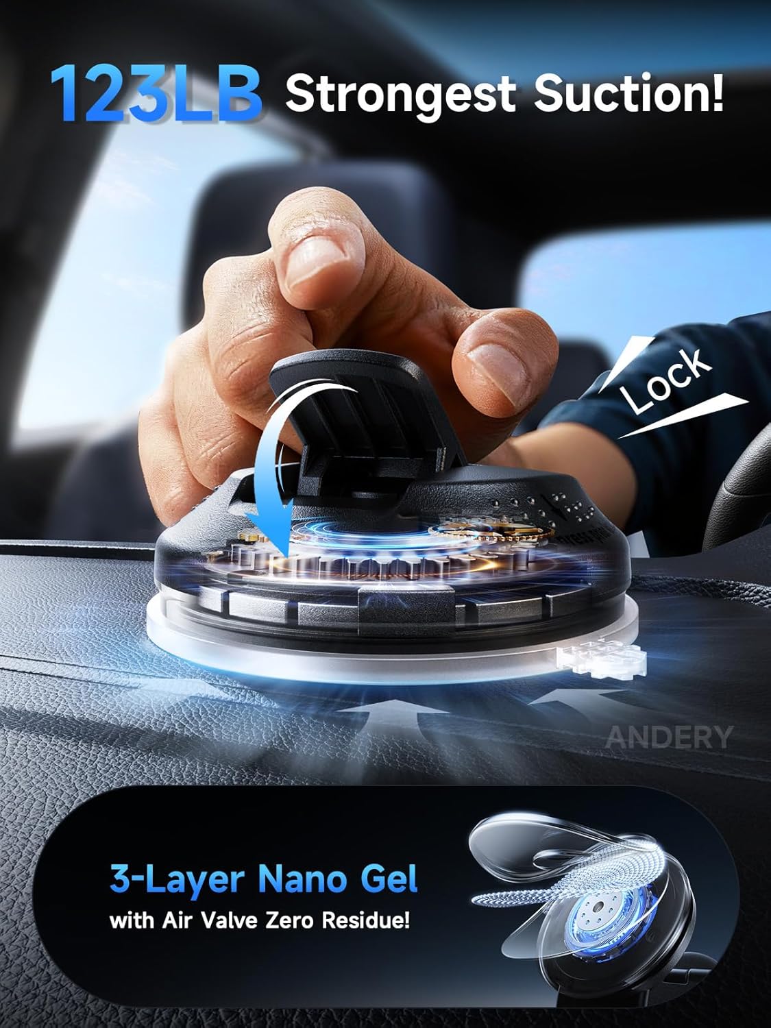 Detalle de MagSafe Car Phone Holder 360° Adjustable