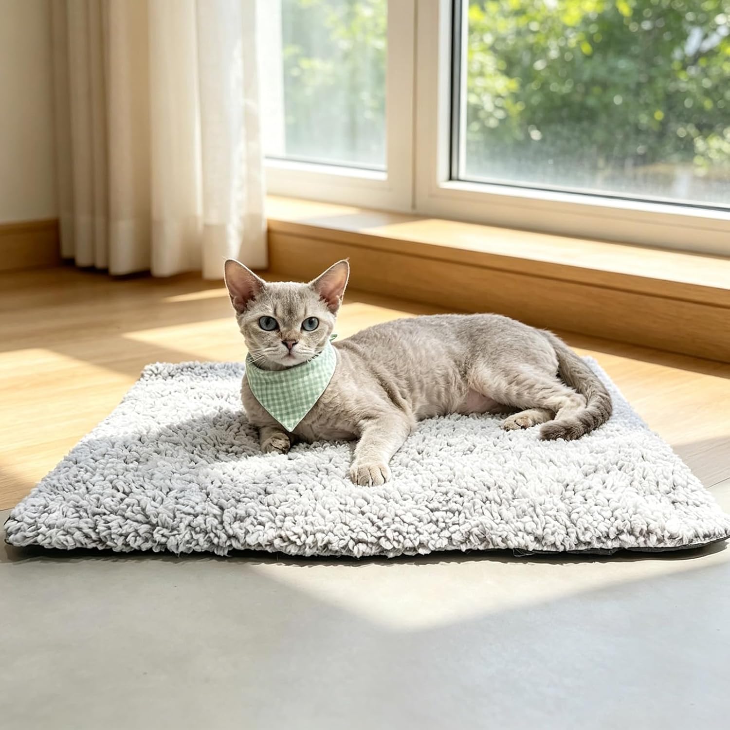 Detalle de MORA PETS Self Heating Cat Bed 61 x 45 cm 🐱