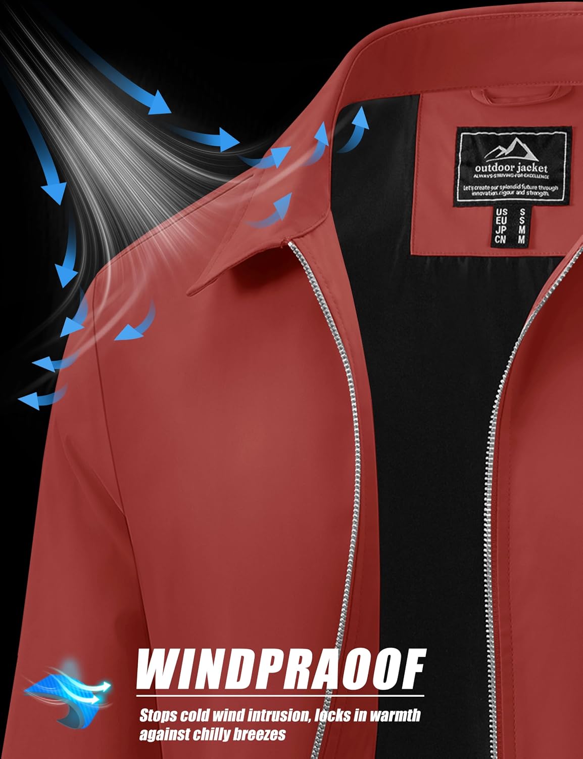 Thumbnail 4 de Cotrasen Men's Windbreaker Jacket Polyester