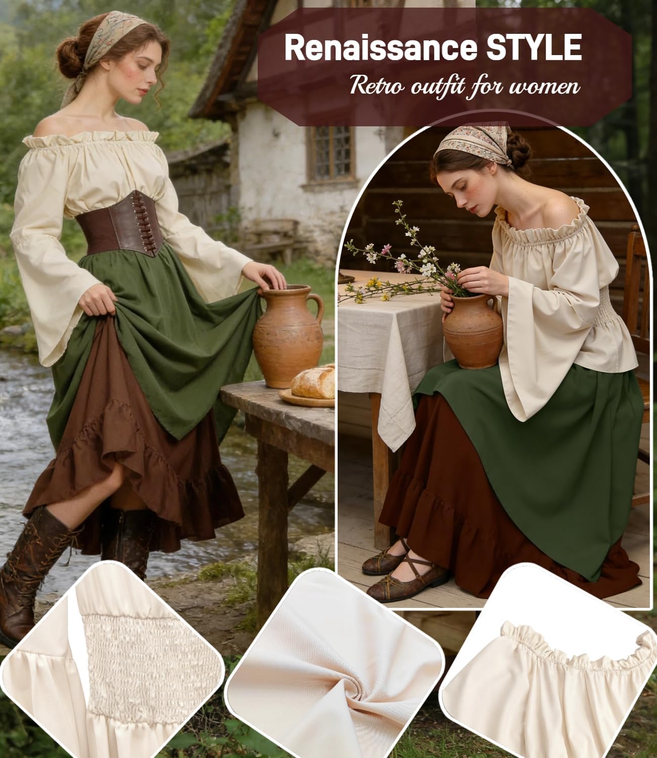 Thumbnail 2 de Kasahara 5pcs Mittelalterkostüm Set