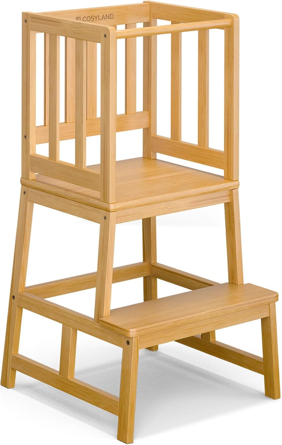 Detalle de COSYLAND Torre Montessoriana Bambini – Torretta A a forma di 'A' in Bambù Naturale