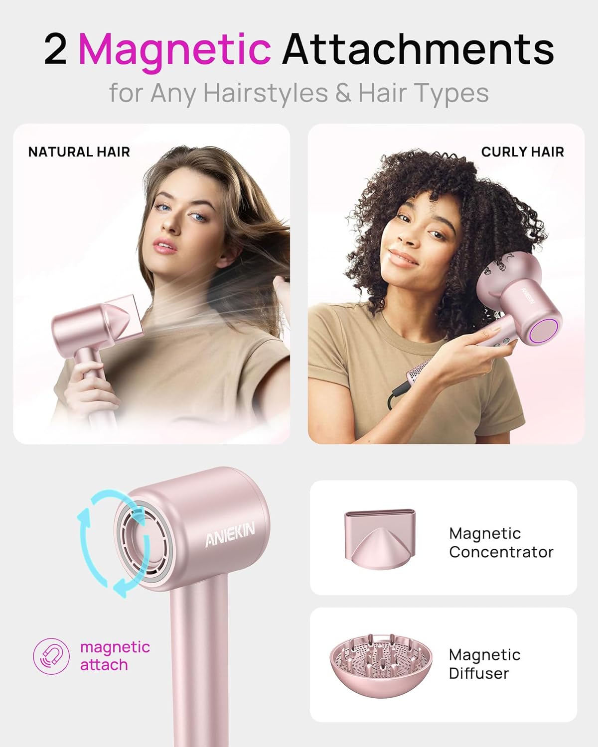 Thumbnail 4 de Aniekin High-Speed Hair Dryer 110000 RPM