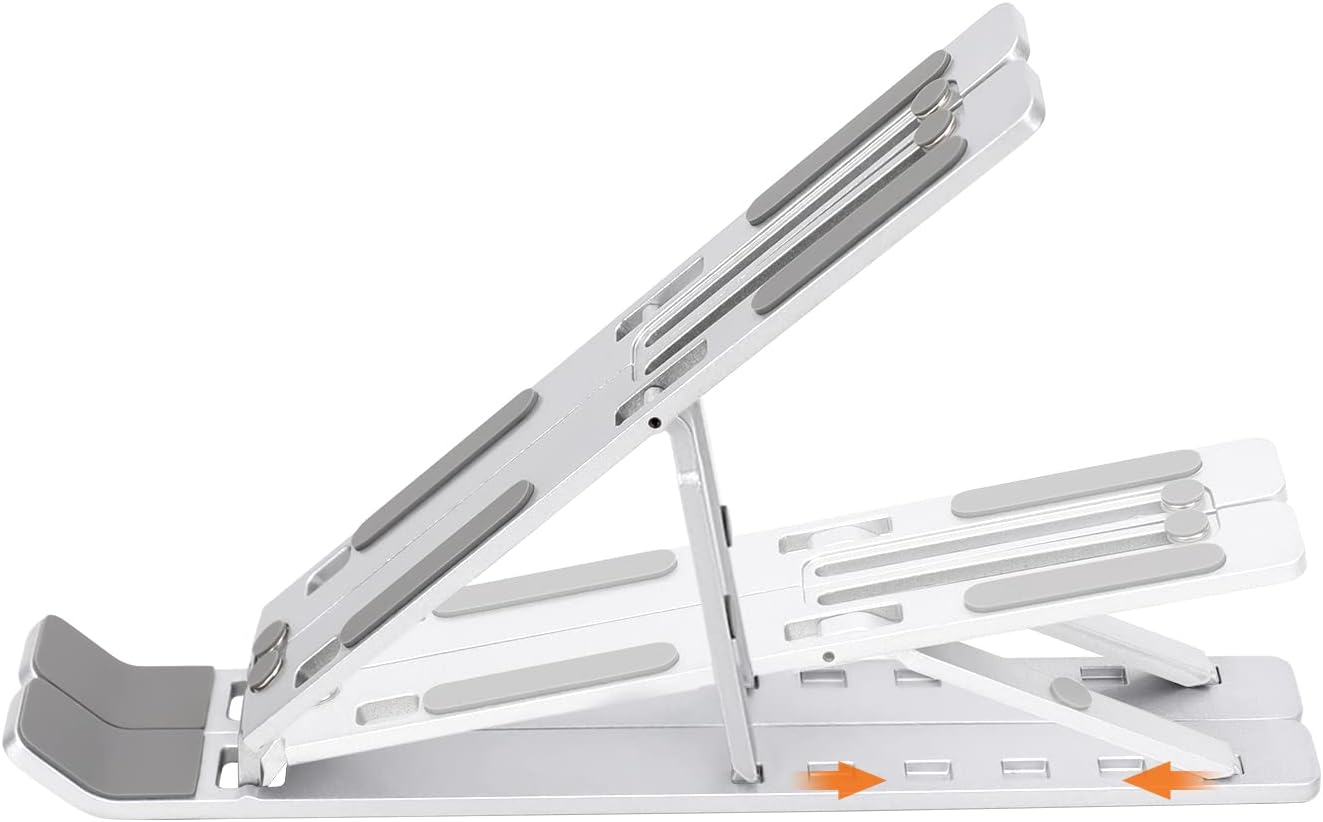 Thumbnail 3 de Amazon Basics Support portable pour ordinateur portable (6 réglages d’angle) pour 10 à 15,6 pouces, argenté