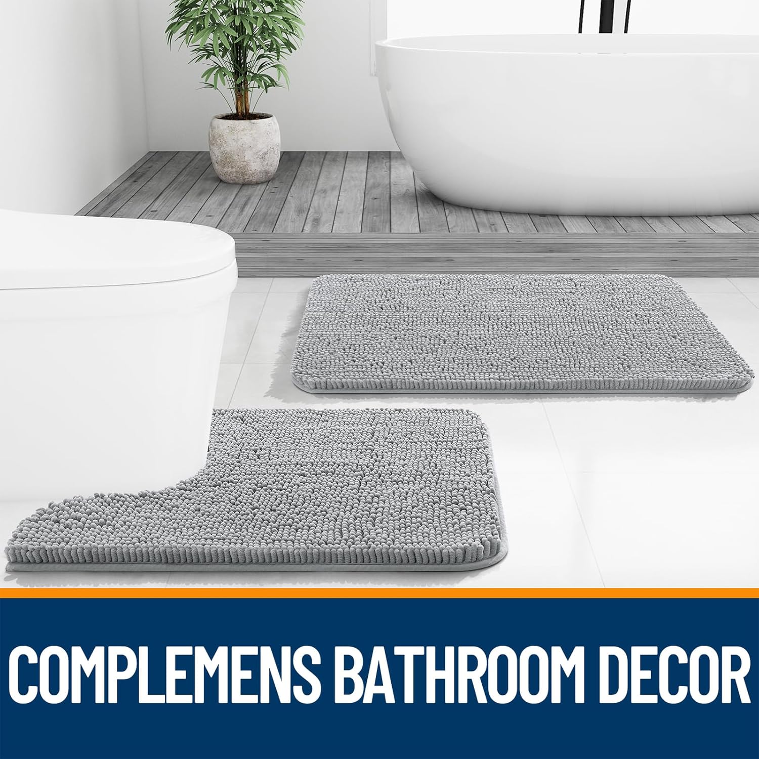 Thumbnail 6 de OLANLY 30 x 20 in Bath Mat, Ultra-Soft Absorbent