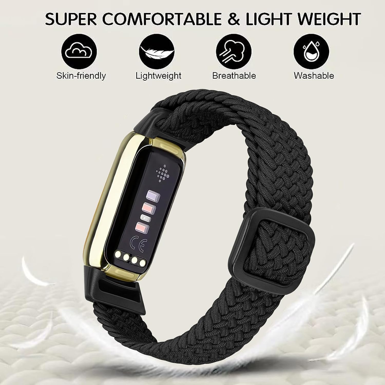 Detalle de FTYQUEE Fitbit Luxe Braided Watch Band