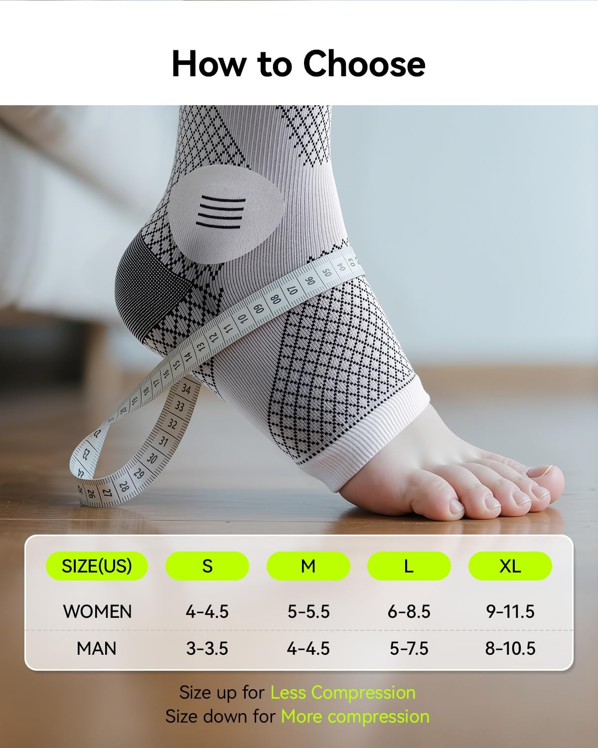 Detalle de Toeless Compression Socks, Nylon
