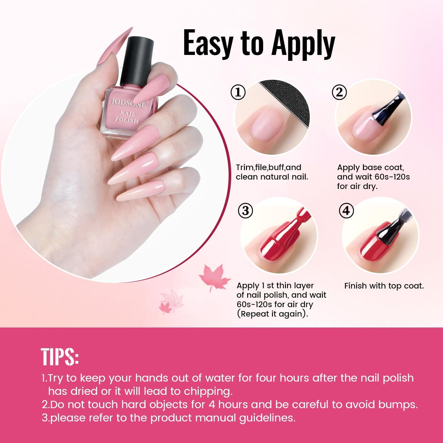 Thumbnail 6 de JODSONE Set Smalto 12 Pezzi con Base e Top Coat – asciugatura rapida, finitura professionale