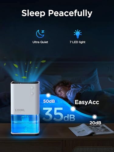 Thumbnail 5 de EasyAcc® Deshumidificador 1200ML Portátil Silencioso con LED