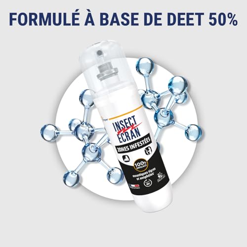 Detalle de Insect Ecran Anti-Moustiques Zones Infestées 8H – Spray répulsif 3x100ml