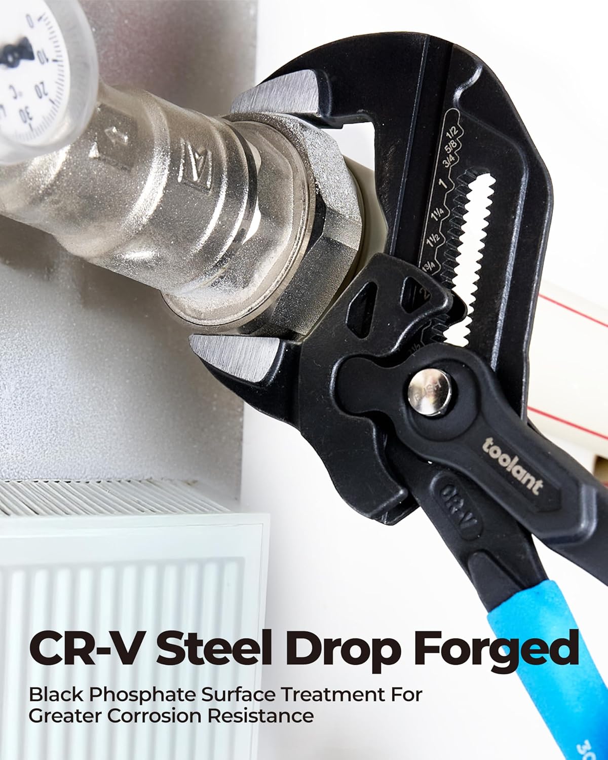 Thumbnail 6 de toolant 10-INCH Plier Wrench Adjustable wrench for pipes