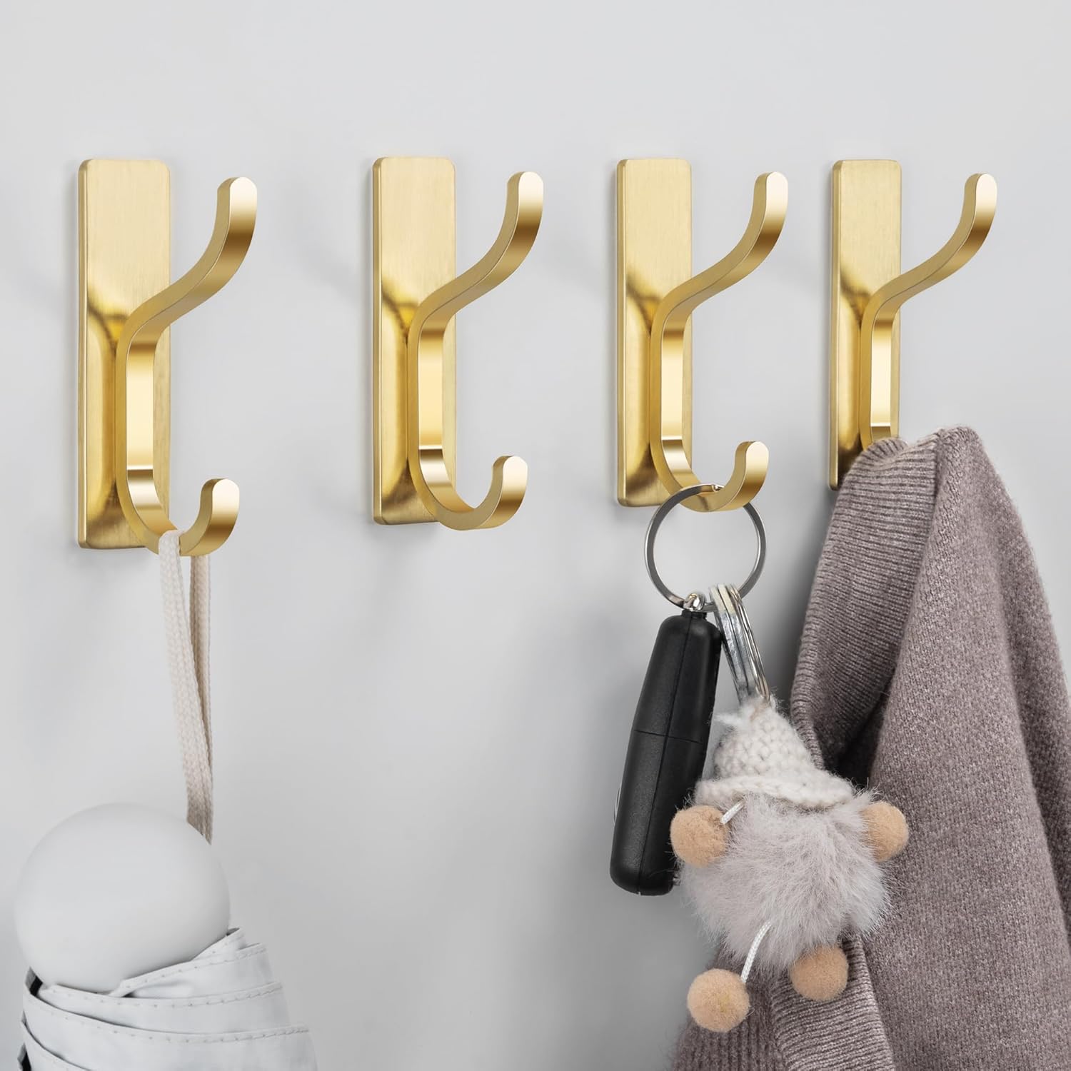 Thumbnail 5 de pickpiff Adhesive Wall Coat Hooks 4-Pack for Jackets