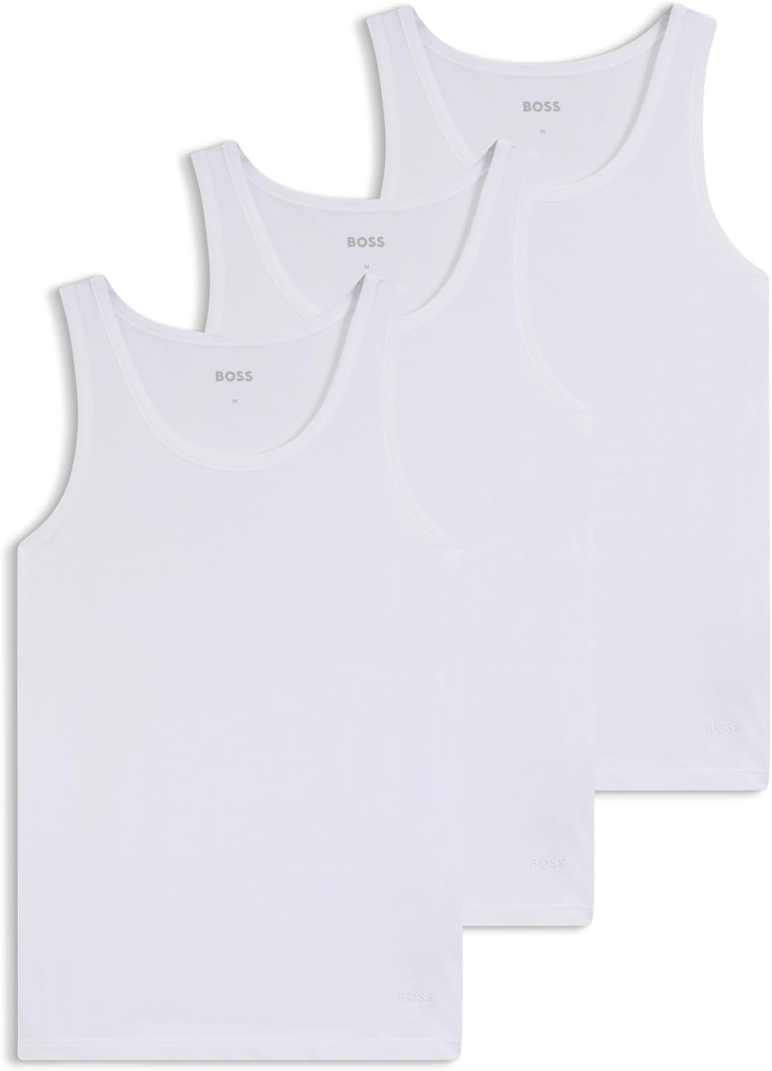 Detalle de BOSS Herren Tank Top 3er-Pack Classic Vest mit Rundhalsausschnitt (Regular Fit)