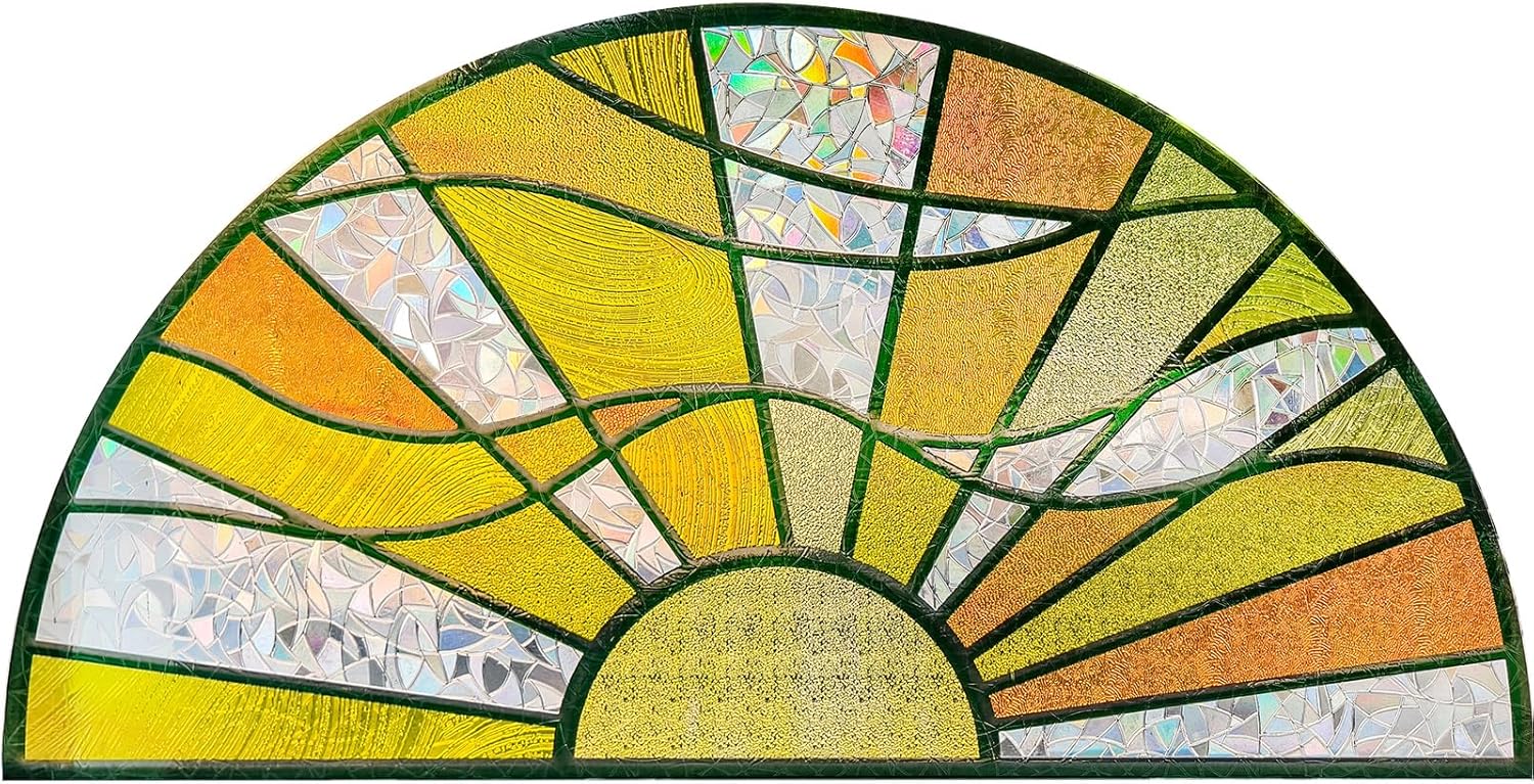 Thumbnail 1 de Fensterfolie selbstklebend 3D Buntglas – Fancyclings, 45×80 cm