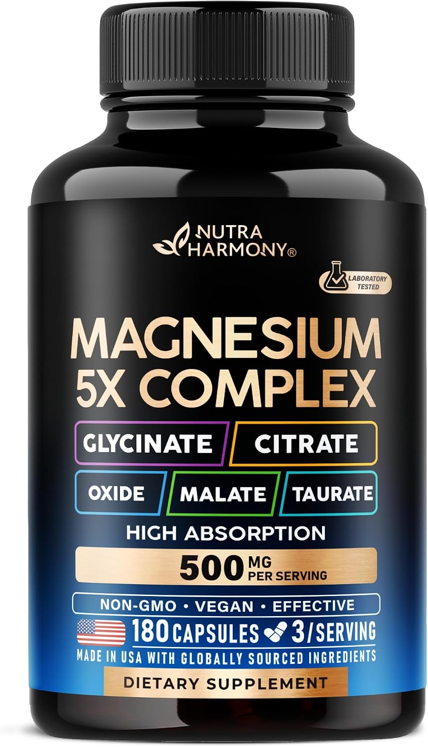 Detalle de NUTRAHARMONY NH-MGCMPLXCPS180 Magnesium Complex, 5 Forms, 180 Capsules