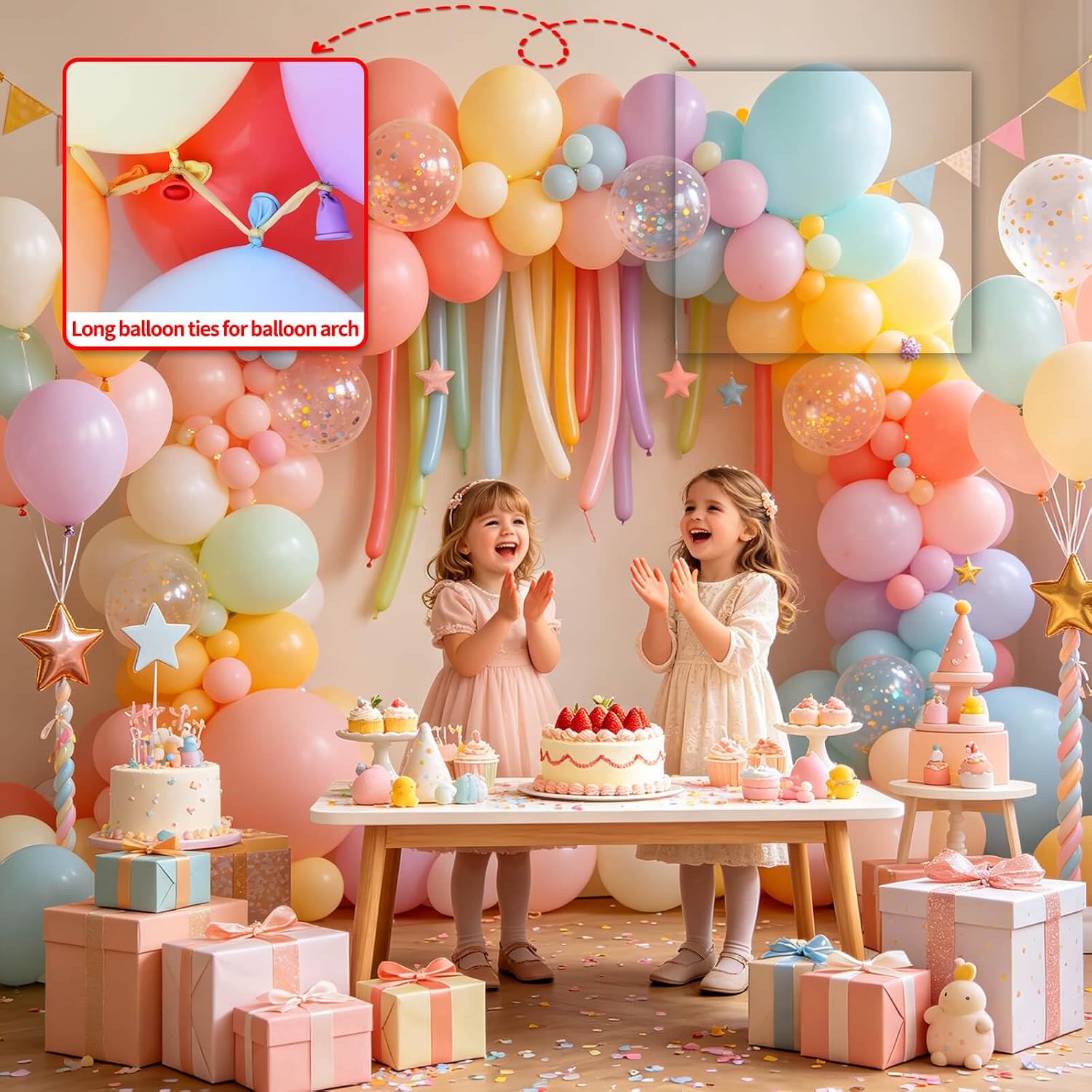 Detalle de 260 Balloons Clear Long Balloons 100 Pack – DIY Animal Twist Latex Balloons